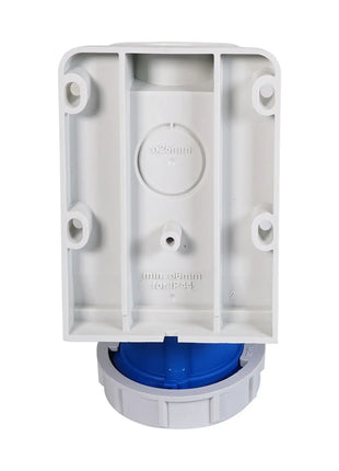 PCE 16A 230V 2P+E IP67 Wall Mount Angled Socket (1132-6)