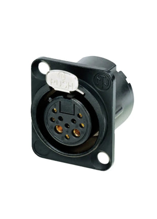 Neutrik 8+2 Pole Female XLR Chassis Socket NC10FD-LX-B