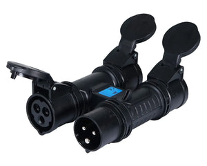 PCE H-CONNECT 230V 16A 2P+E 3-Way Splitter
