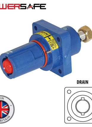 Elumen8 Powersafe 800A Panel Drain Female T8 Post Neutral Blue