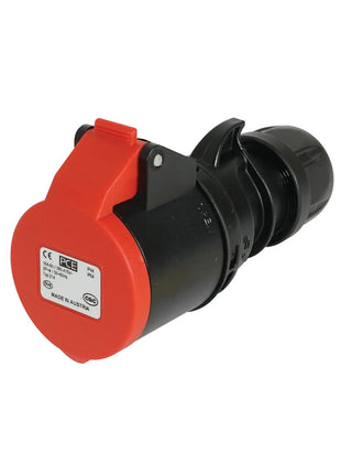 PCE 16A 415V 3P+E Socket Red/Black (214-6sx)