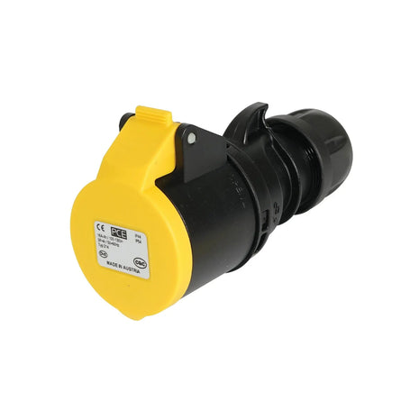 PCE 16A 110V 3P+E Socket Yellow/Black (214-4sx)