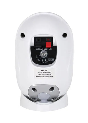 Clever Acoustics BGS 20T White 100V Speakers (Pair)