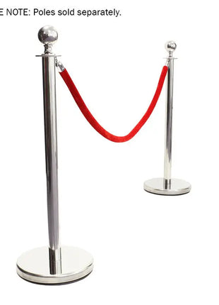Elumen8 Chrome Barrier Rope Red Velvet