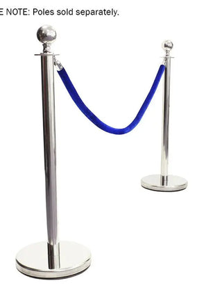 Elumen8 Chrome Barrier Rope Blue Velvet