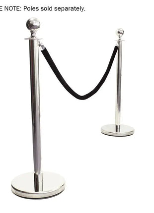 Elumen8 Chrome Barrier Rope Black Velvet