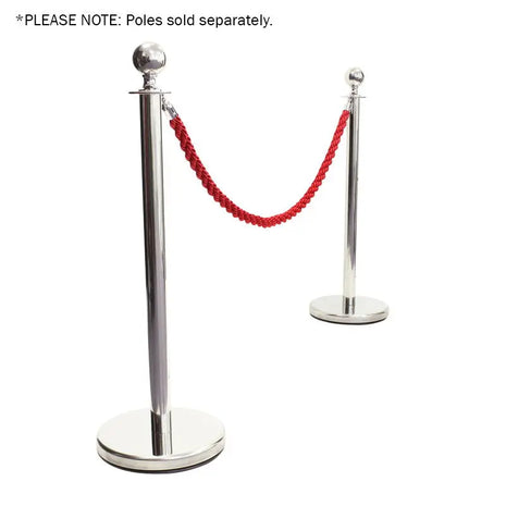 Elumen8 Chrome Barrier Rope Red Twisted