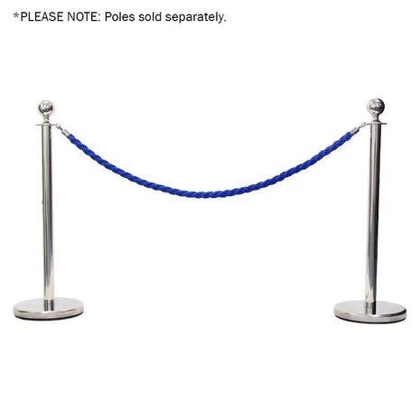 Elumen8 Chrome Barrier Rope Blue Twisted