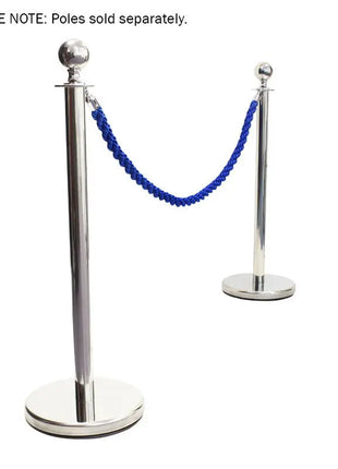 Elumen8 Chrome Barrier Rope Blue Twisted