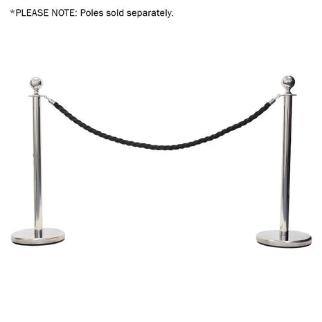 Elumen8 Chrome Barrier Rope Black Twisted