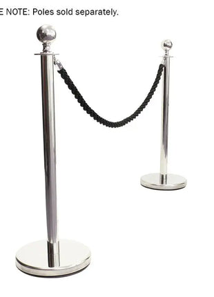 Elumen8 Chrome Barrier Rope Black Twisted