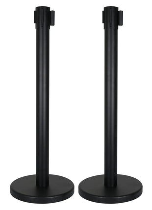 Elumen8 Retractable Barriers - Black Pole / Black Strap (Set of 2)