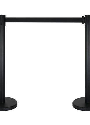 Elumen8 Retractable Barriers - Black Pole / Black Strap (Set of 2)