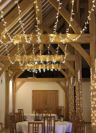  White Rubber Connectable Dimmable LED String Lights Warm White 20m