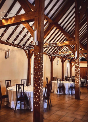  White Rubber Connectable Dimmable LED String Lights Warm White 20m