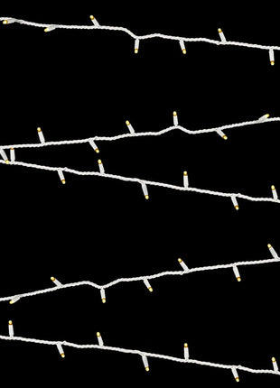  White Rubber Connectable Dimmable LED String Lights Warm White 10m