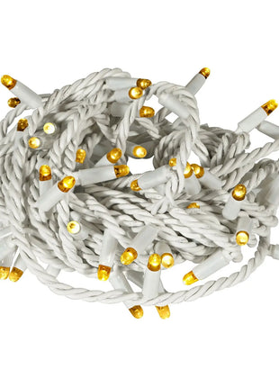  White Rubber Connectable Dimmable LED String Lights Warm White 20m