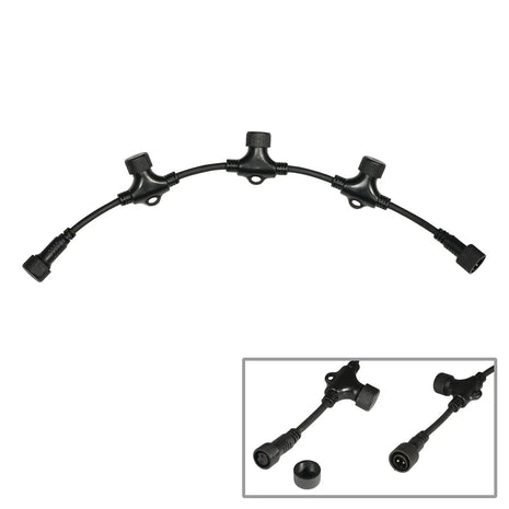 Elumen8 String/Net Lights Adaptor Cable - 1 In 3 Out 0.4m