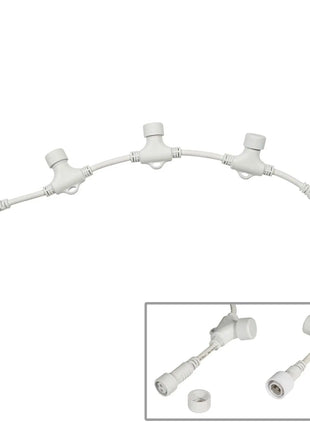 Elumen8 White String/Net Lights Adaptor Cable - 1 In 3 Out 0.4m