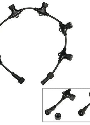 Elumen8 String/Net Lights Adaptor Cable - 1 In 6 Out 0.7m