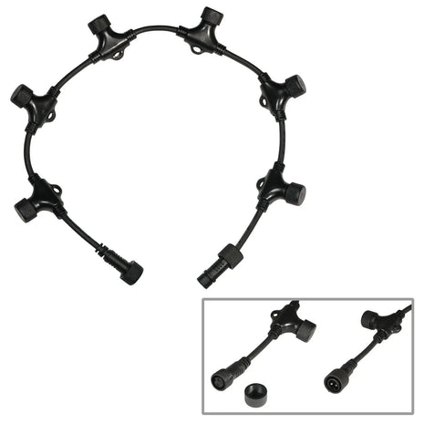 Elumen8 String/Net Lights Adaptor Cable - 1 In 6 Out 0.7m