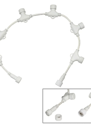 Elumen8 White String/Net Lights Adaptor Cable - 1 In 6 Out 0.7m