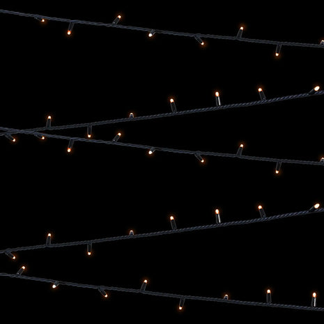  Rubber Connectable Dimmable LED String Lights Orange 10m