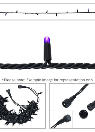  Rubber Connectable Dimmable LED String Lights Purple 20m