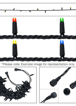  Rubber Connectable Dimmable LED String Lights Multicolour 10m