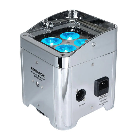 Equinox Colour Raider Lithium Battery Uplighter Pack (Chrome Housing)
