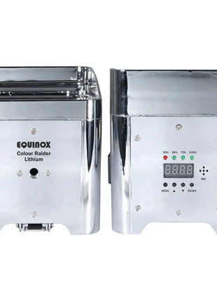 Equinox Colour Raider Lithium Battery Uplighter Pack (Chrome Housing)