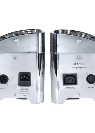 Equinox Colour Raider Lithium Battery Uplighter Pack (Chrome Housing)