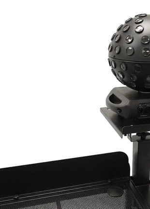 Black disco ball on the Equinox Event Booth (Black) against a white background