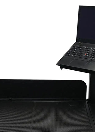 Laptop on the Equinox Event Booth (Black) with a white background