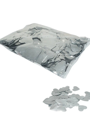 Equinox Loose Confetti Hearts 55mmØ - Metallic Silver 1kg