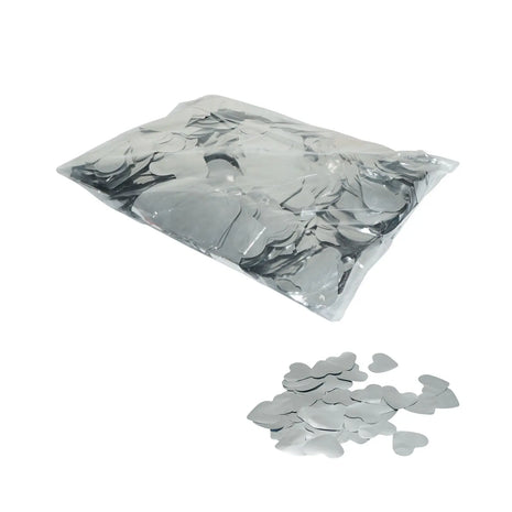 Equinox Loose Confetti Hearts 55mmØ - Metallic Silver 1kg