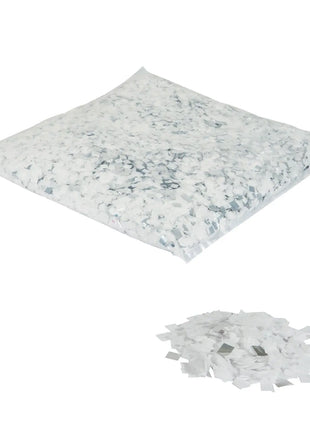 Equinox Loose Confetti 10 x 10mm - White and Silver Metallic 1kg