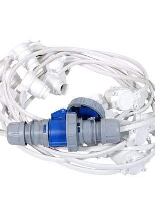 Elumen8 10m BC Heavy Duty White Rubber Festoon 0.33m Spacing