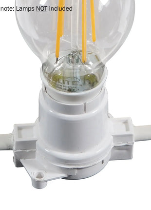 Elumen8 25m BC Heavy Duty White Rubber Festoon 0.33m Spacing