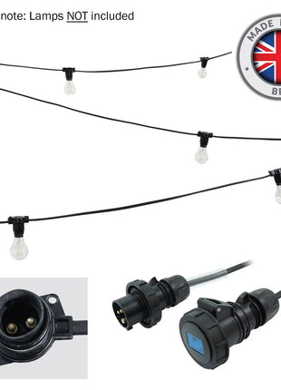 Elumen8 25m BC Heavy Duty Rubber Festoon 0.5m Spacing