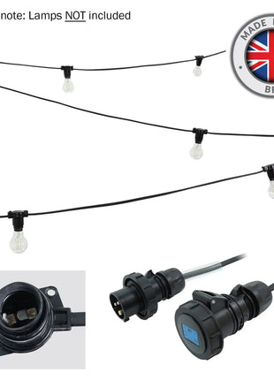 Elumen8 25m ES Heavy Duty Rubber Festoon 1m Spacing