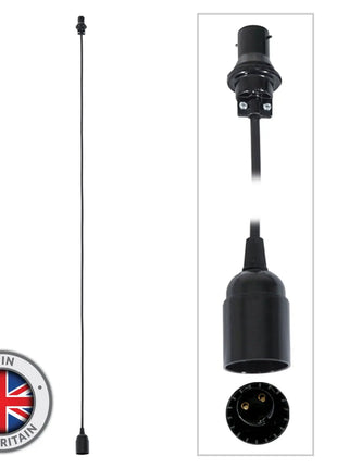 Elumen8 2.0m BC Festoon Pendant - B22 Lamp Holder