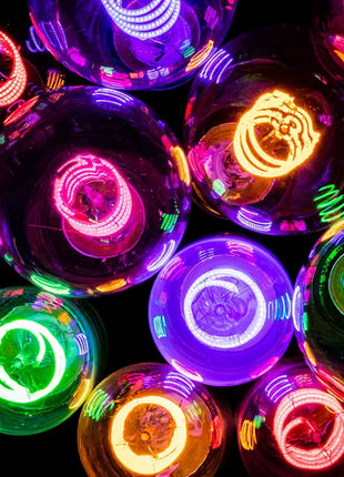 Prolite 4W LED ST64 Spiral Funky Filament Lamp ES Pink