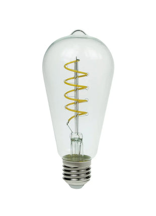 Prolite 4W LED ST64 Spiral Funky Filament Lamp ES Yellow
