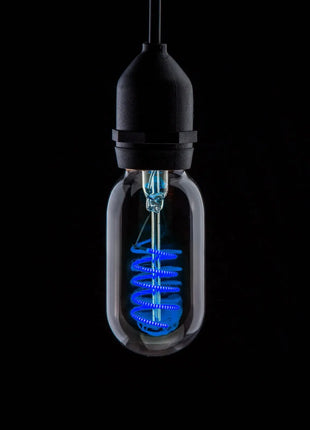 Prolite 4W LED T45 Funky Spiral Filament Lamp ES Blue