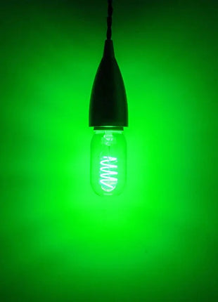 Prolite 4W LED T45 Funky Spiral Filament Lamp ES Green