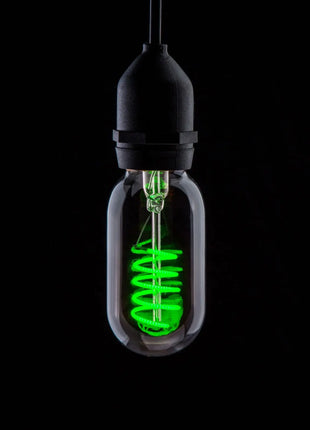 Prolite 4W LED T45 Funky Spiral Filament Lamp ES Green