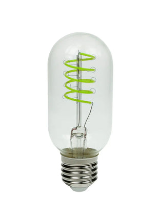 Prolite 4W LED T45 Funky Spiral Filament Lamp ES Green