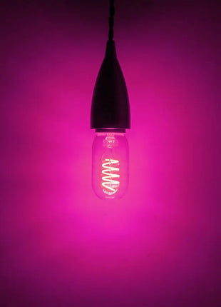 Prolite 4W LED T45 Funky Spiral Filament Lamp ES Magenta