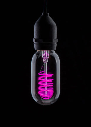 Prolite 4W LED T45 Funky Spiral Filament Lamp ES Magenta